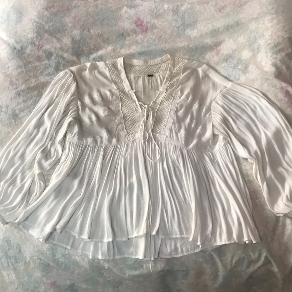Free People White Bohemian Blouse